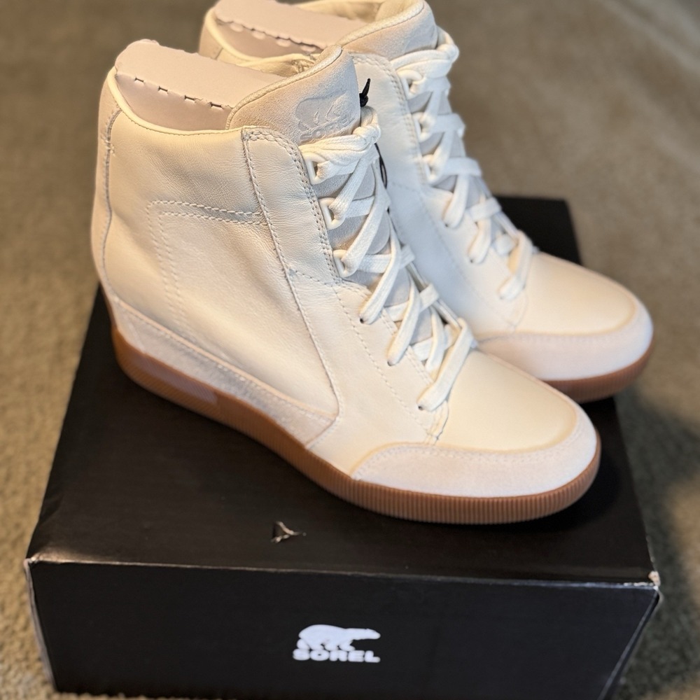 Sorel Out N About Wedge Boot‎ – Women's 9 – Sea Salt / Gum 2